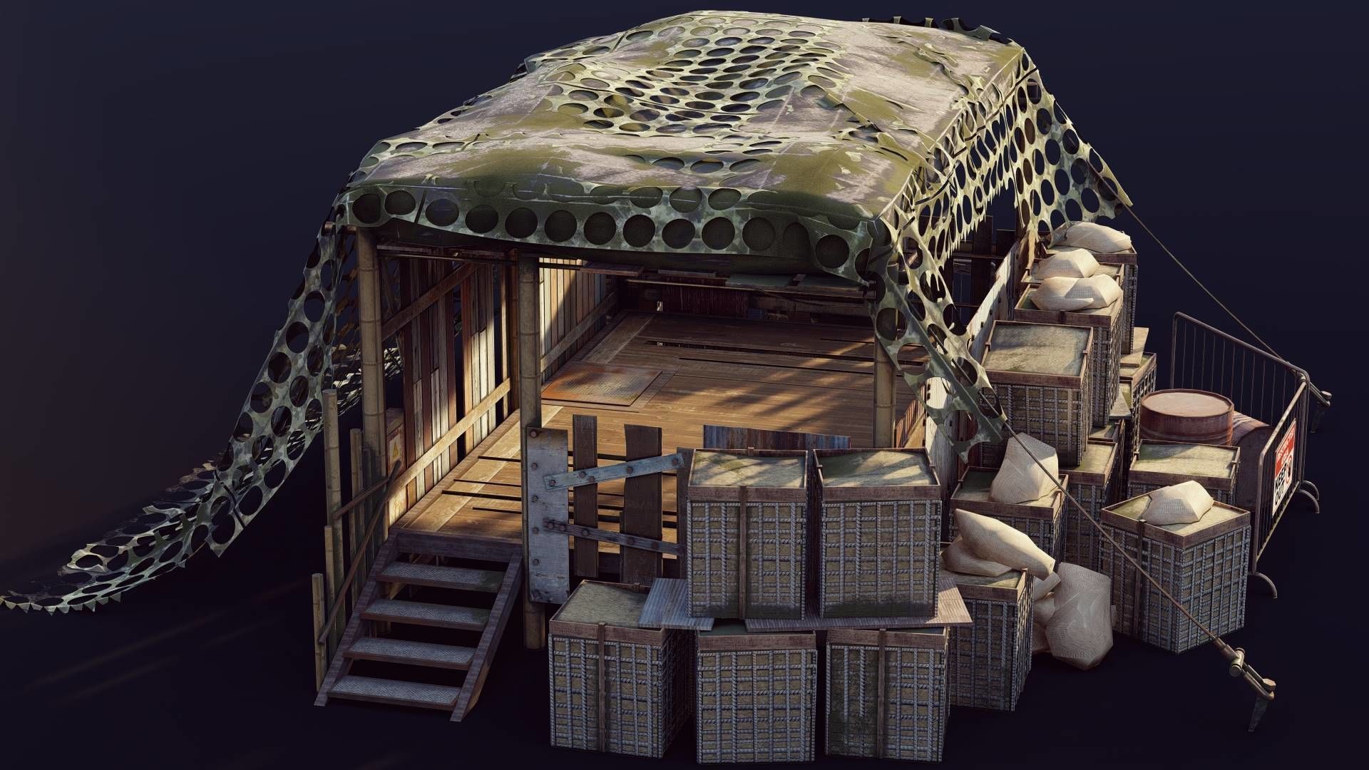 Heavy Bunker 3D model_6