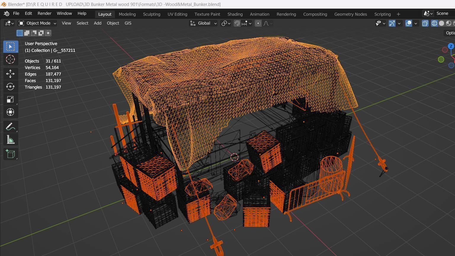 Heavy Bunker 3D model_1