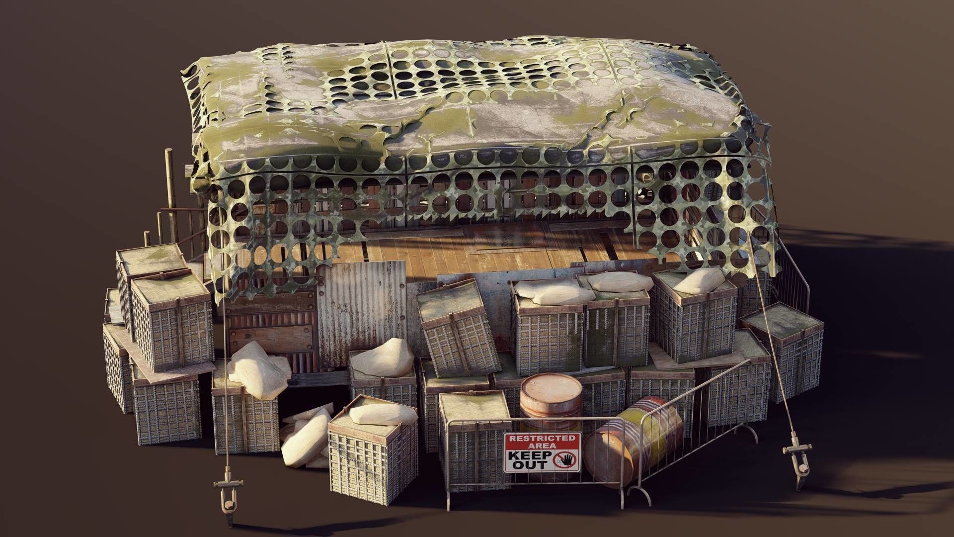 Heavy Bunker 3D model_4