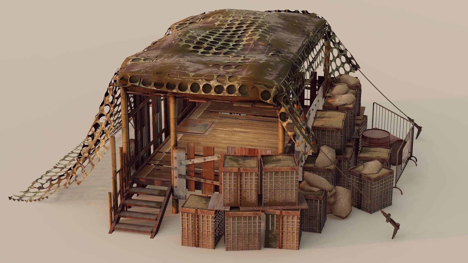 Heavy Bunker 3D model_12