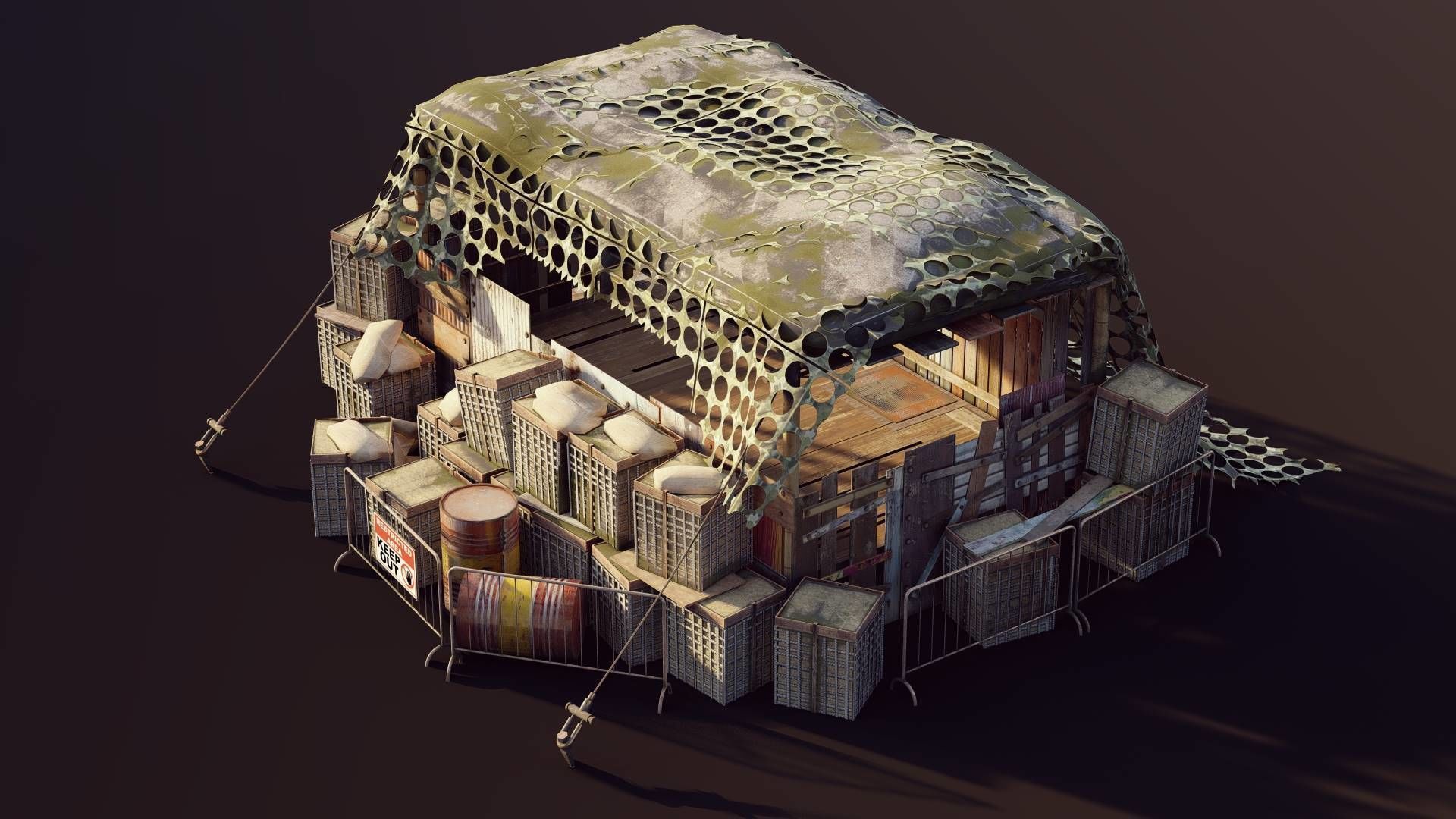 Heavy Bunker 3D model_2