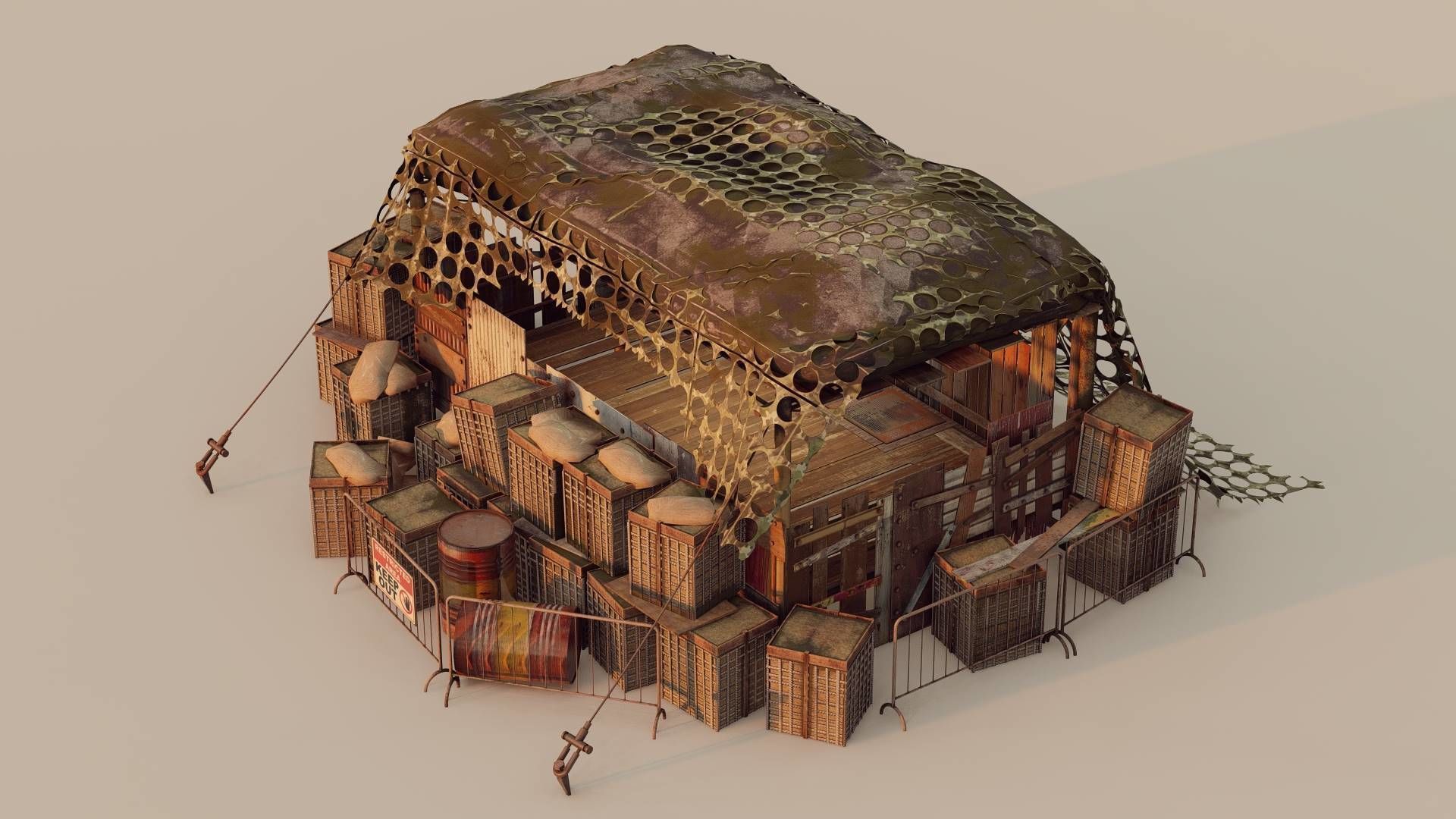 Heavy Bunker 3D model_8