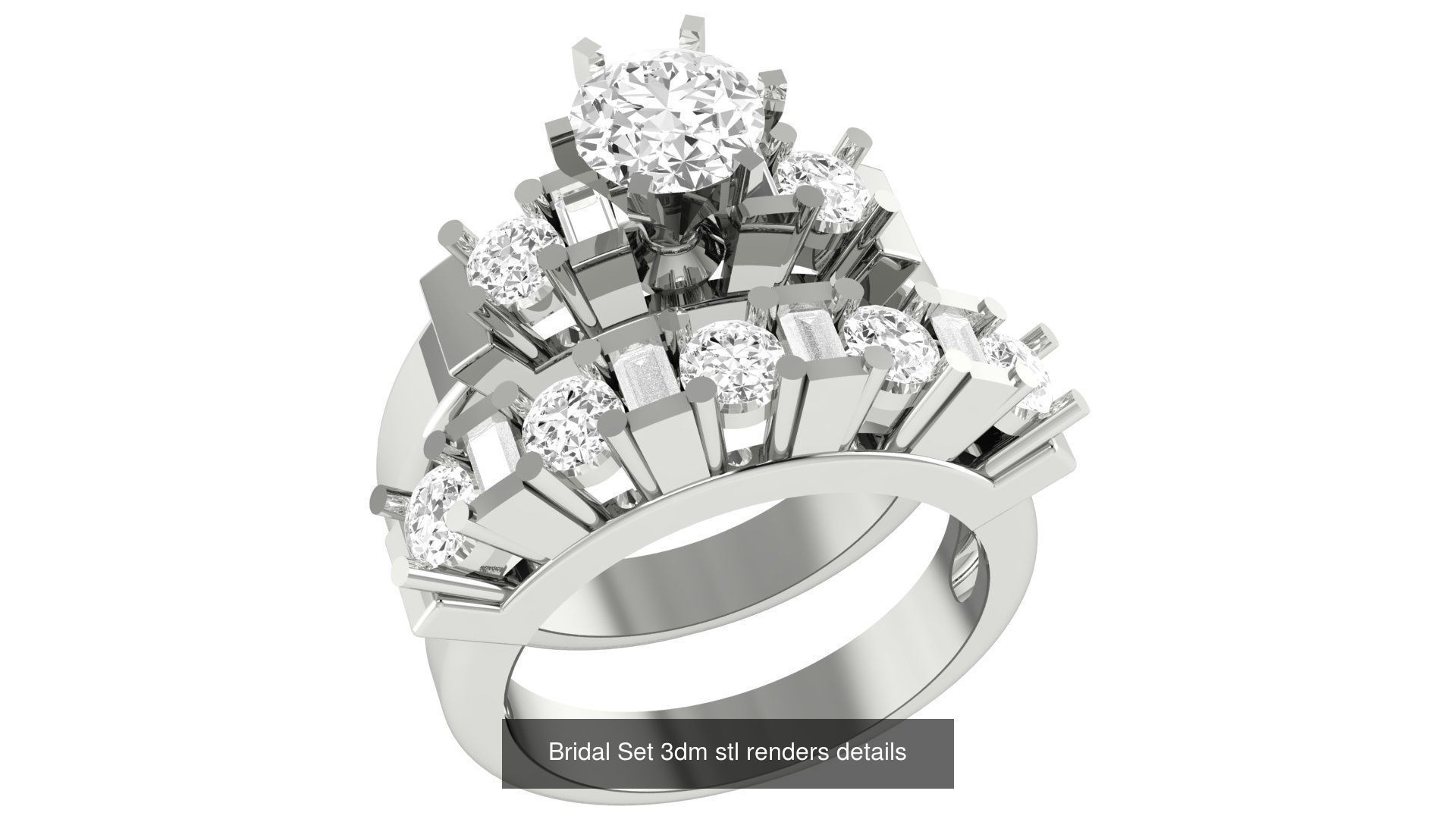 82 Bridal Set 3dm stl renders details 3D Model Collection_24