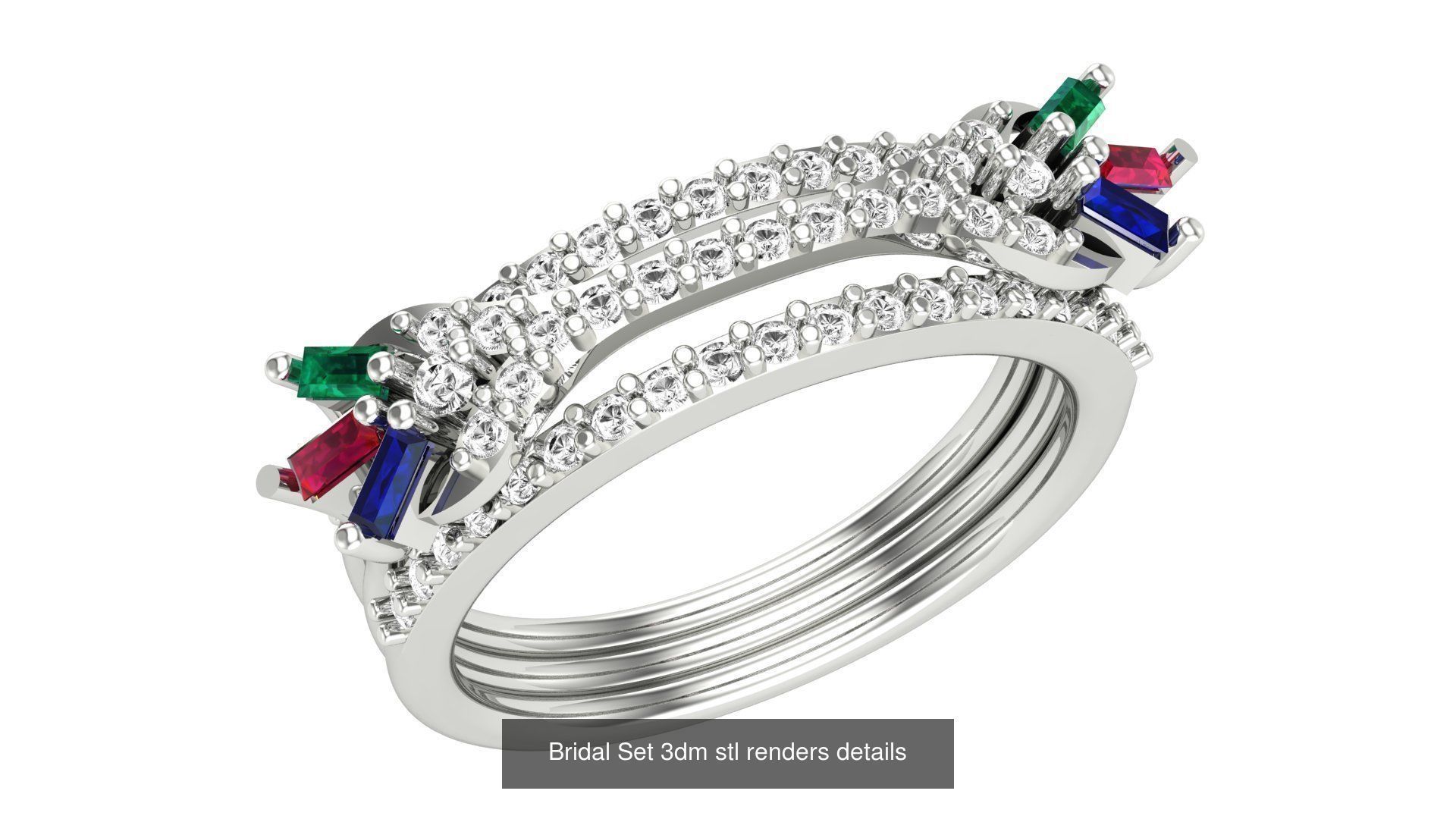 82 Bridal Set 3dm stl renders details 3D Model Collection_56