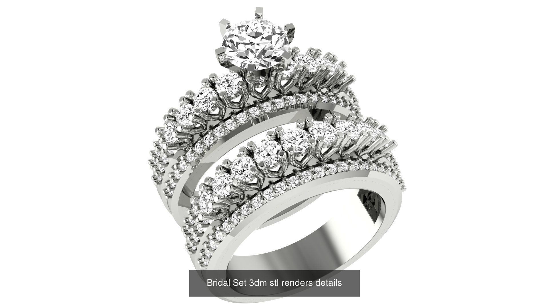 82 Bridal Set 3dm stl renders details 3D Model Collection_10