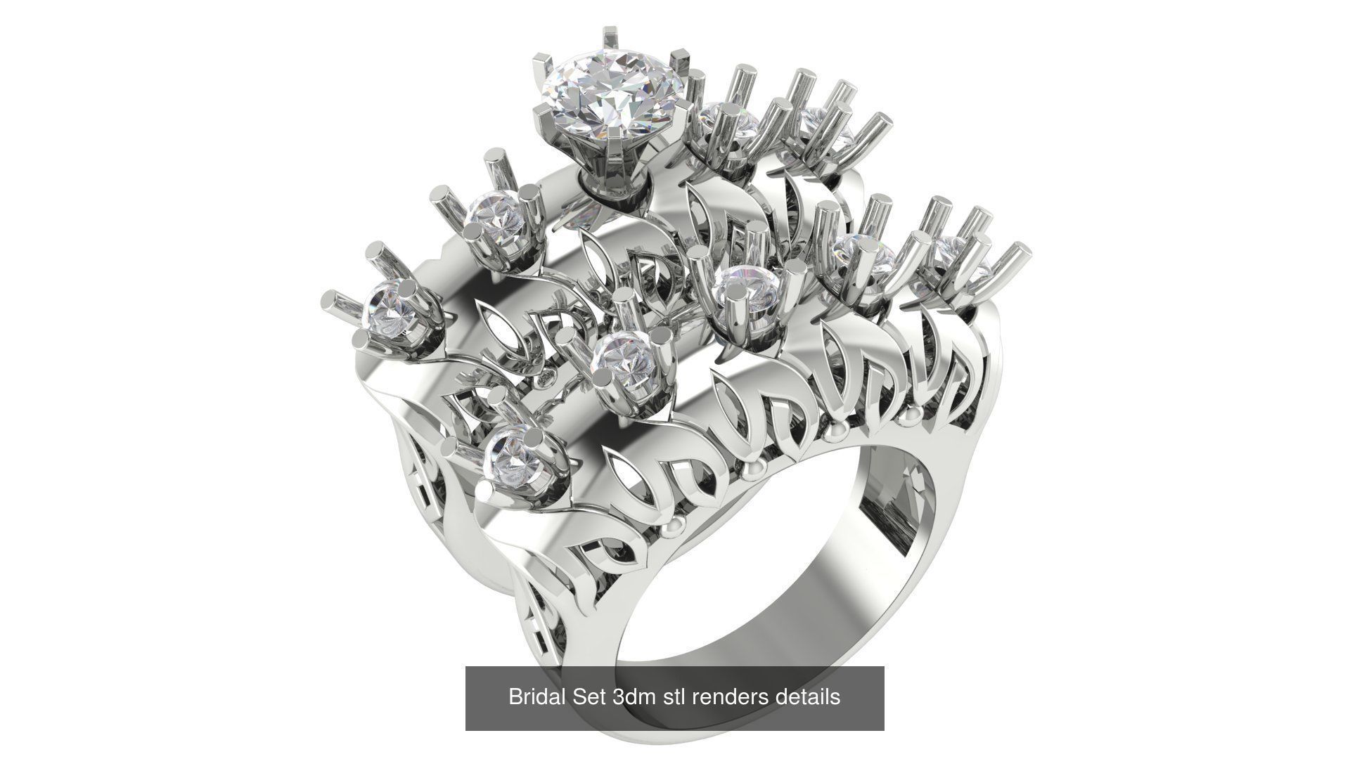 82 Bridal Set 3dm stl renders details 3D Model Collection_79