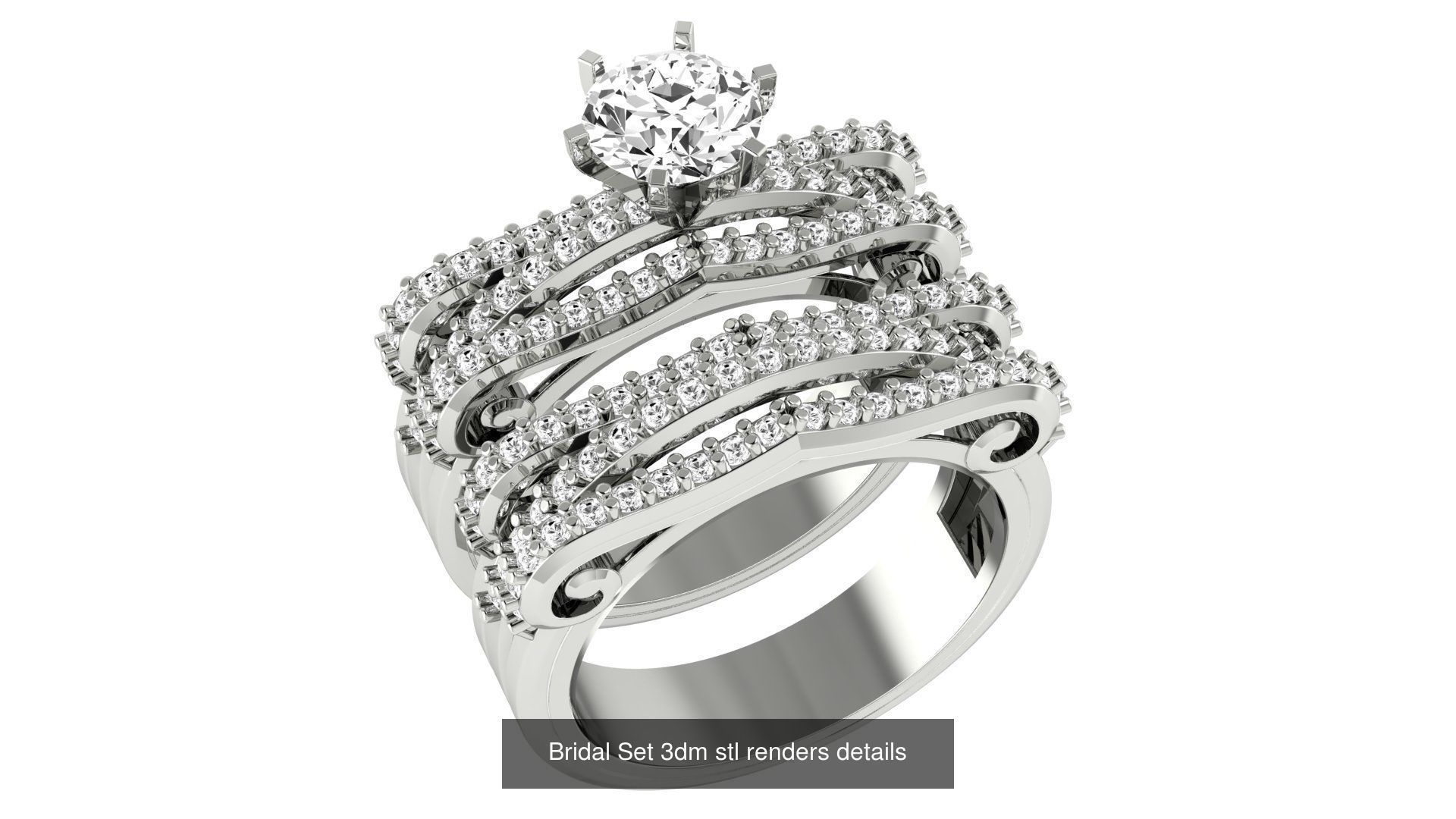 82 Bridal Set 3dm stl renders details 3D Model Collection_90