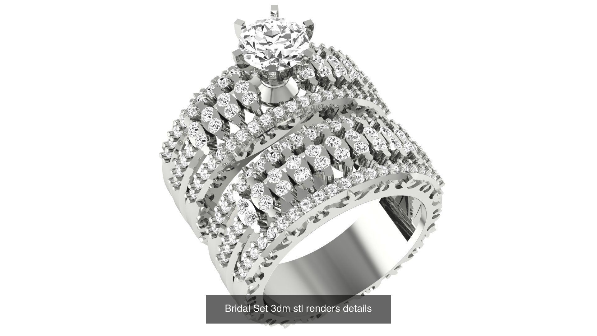 82 Bridal Set 3dm stl renders details 3D Model Collection_86