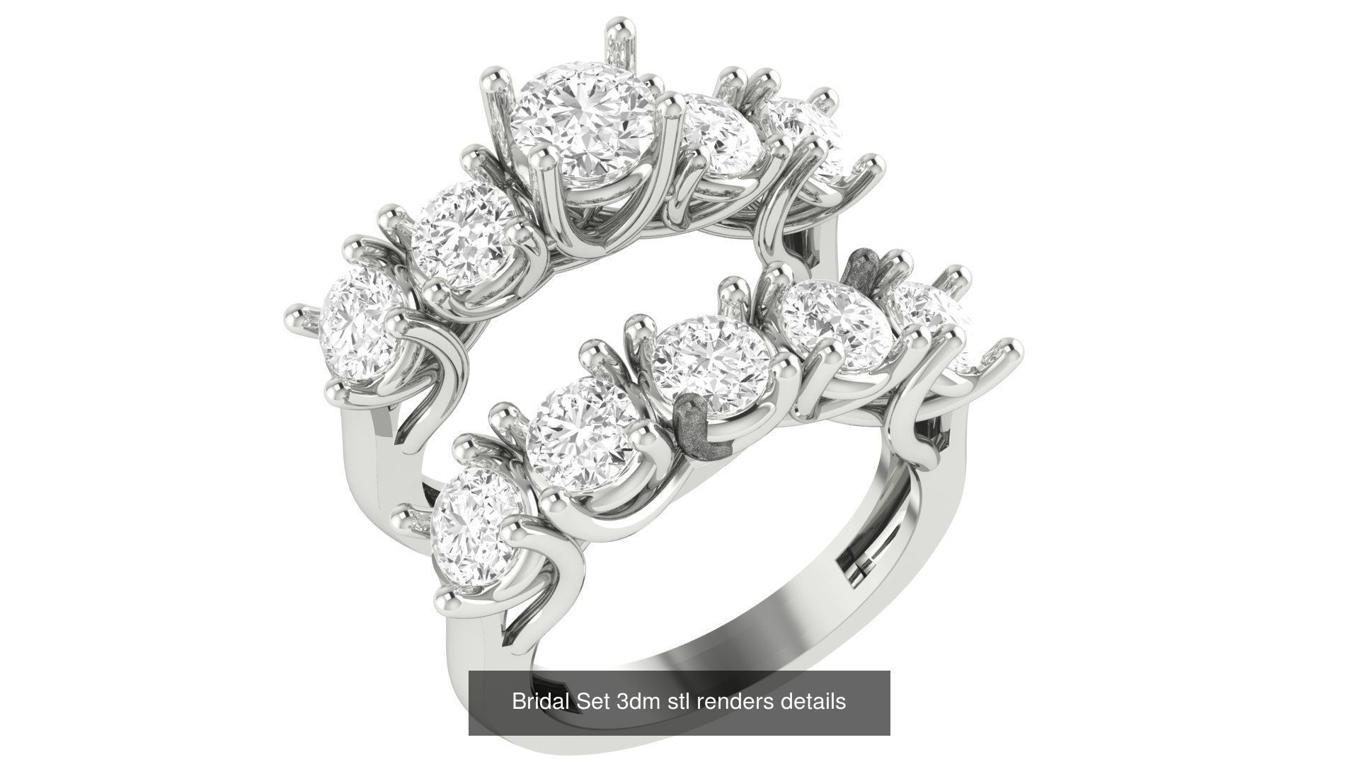 82 Bridal Set 3dm stl renders details 3D Model Collection_51