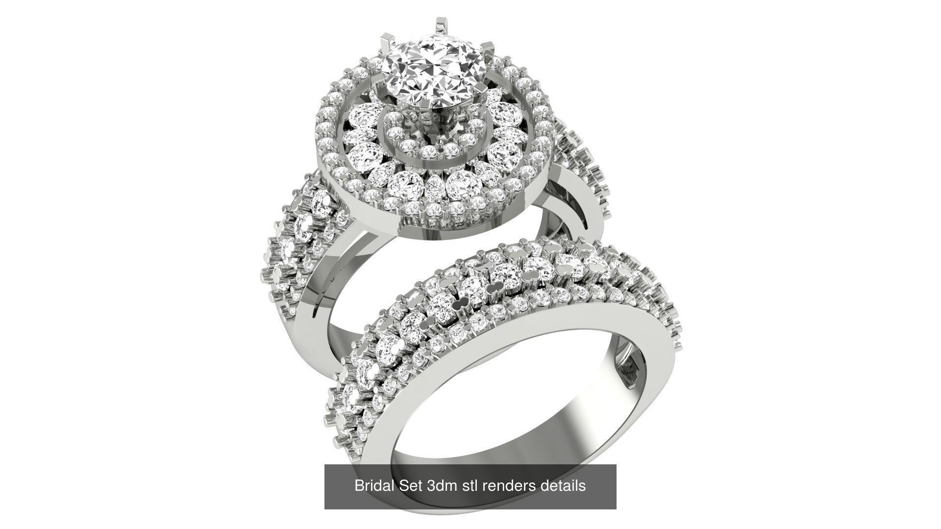 82 Bridal Set 3dm stl renders details 3D Model Collection_21