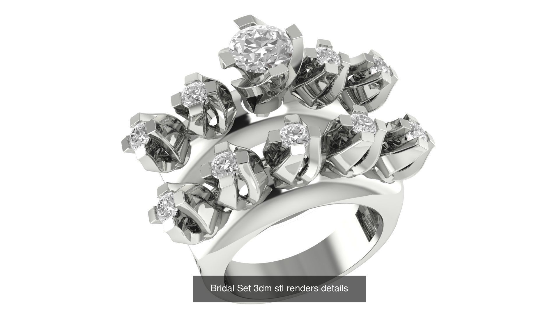 82 Bridal Set 3dm stl renders details 3D Model Collection_83