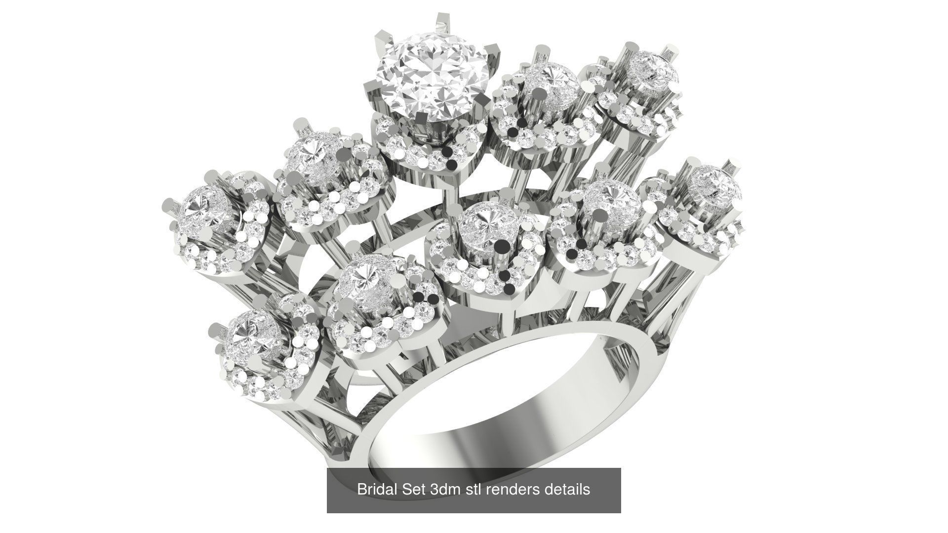 82 Bridal Set 3dm stl renders details 3D Model Collection_12