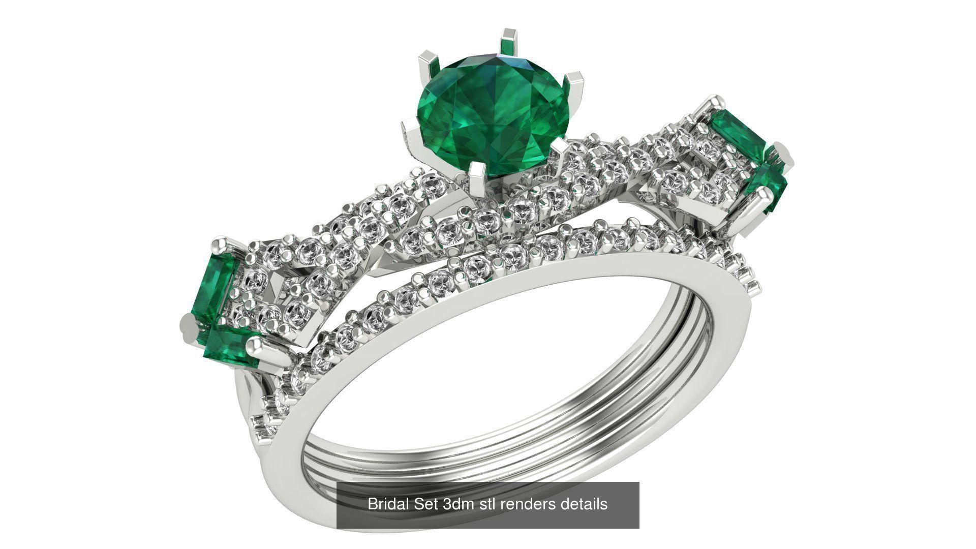 82 Bridal Set 3dm stl renders details 3D Model Collection_55