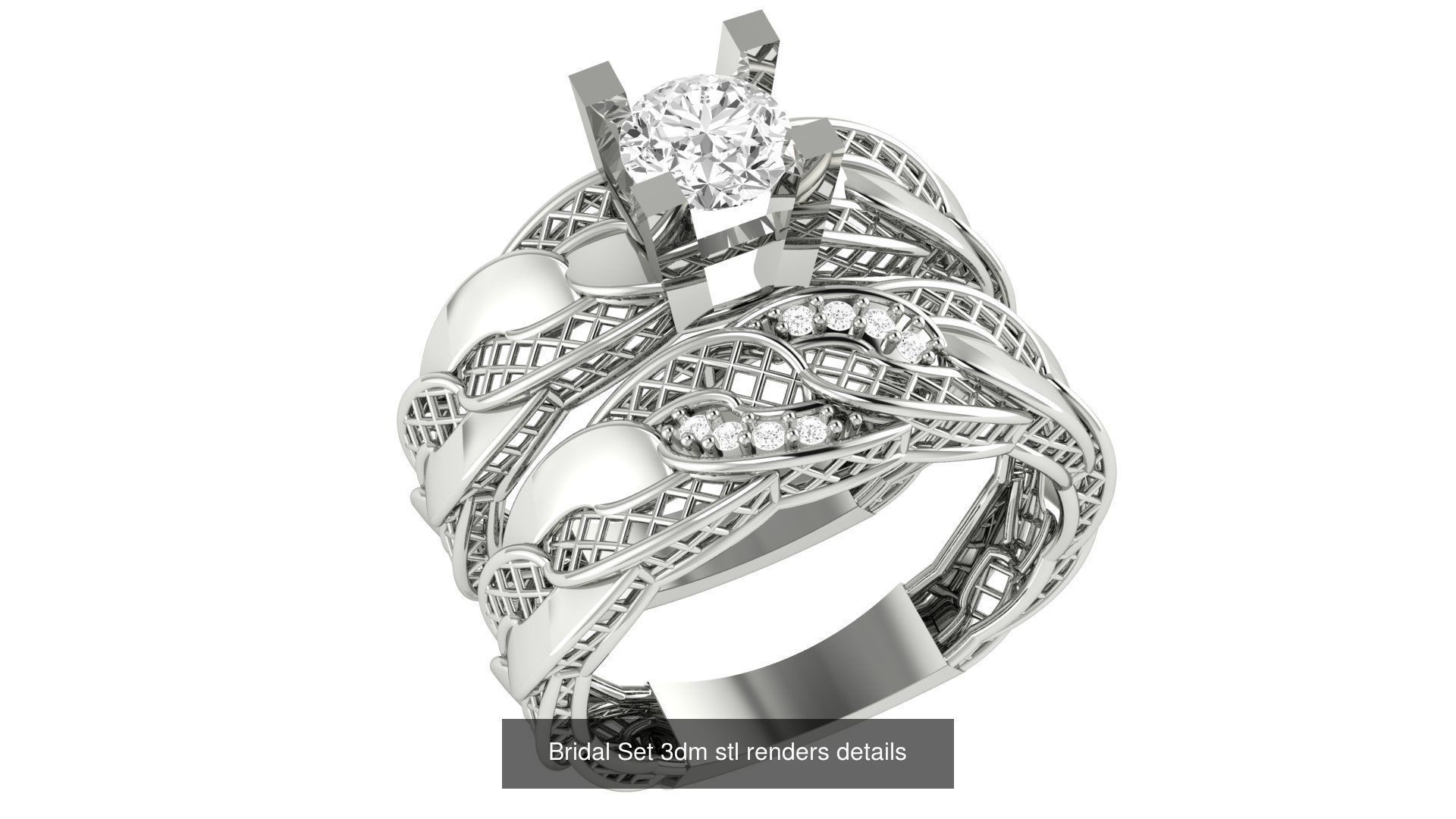 82 Bridal Set 3dm stl renders details 3D Model Collection_40