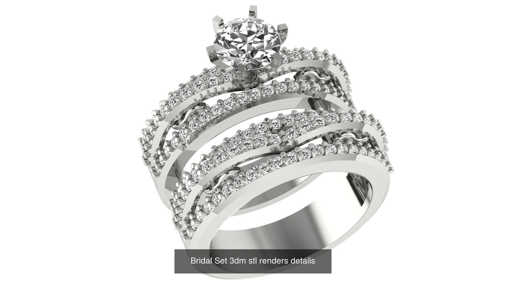 82 Bridal Set 3dm stl renders details 3D Model Collection_14