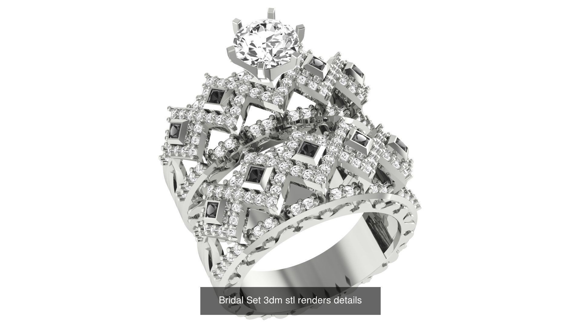 82 Bridal Set 3dm stl renders details 3D Model Collection_84