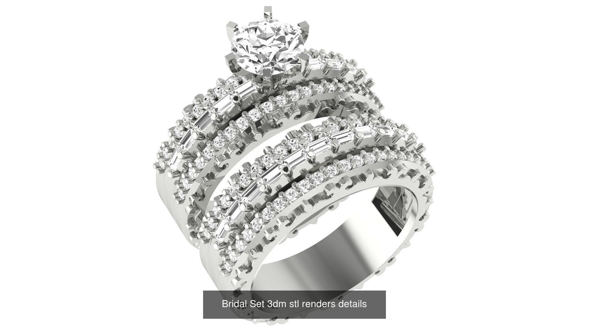 82 Bridal Set 3dm stl renders details 3D Model Collection_87