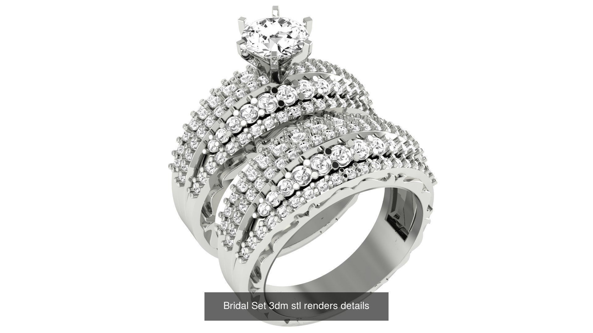 82 Bridal Set 3dm stl renders details 3D Model Collection_89