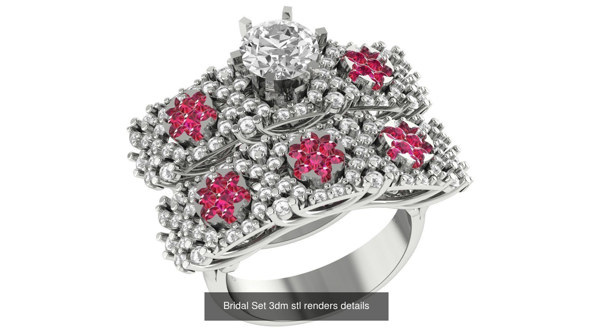 82 Bridal Set 3dm stl renders details 3D Model Collection_66