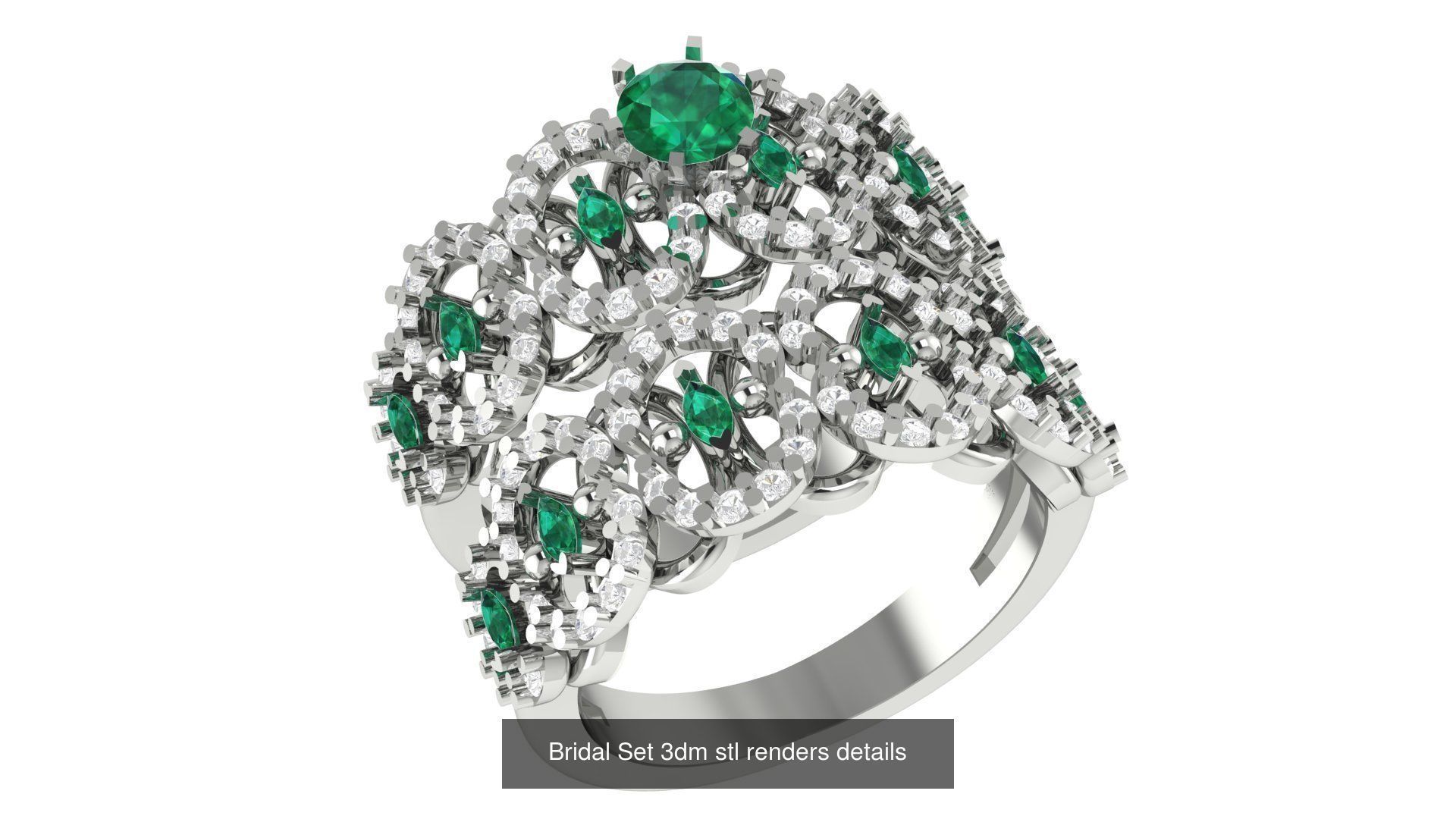 82 Bridal Set 3dm stl renders details 3D Model Collection_73