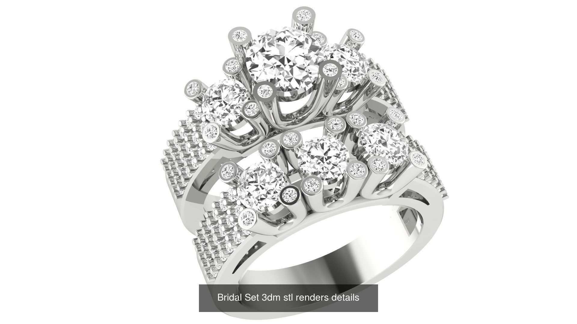 82 Bridal Set 3dm stl renders details 3D Model Collection_17