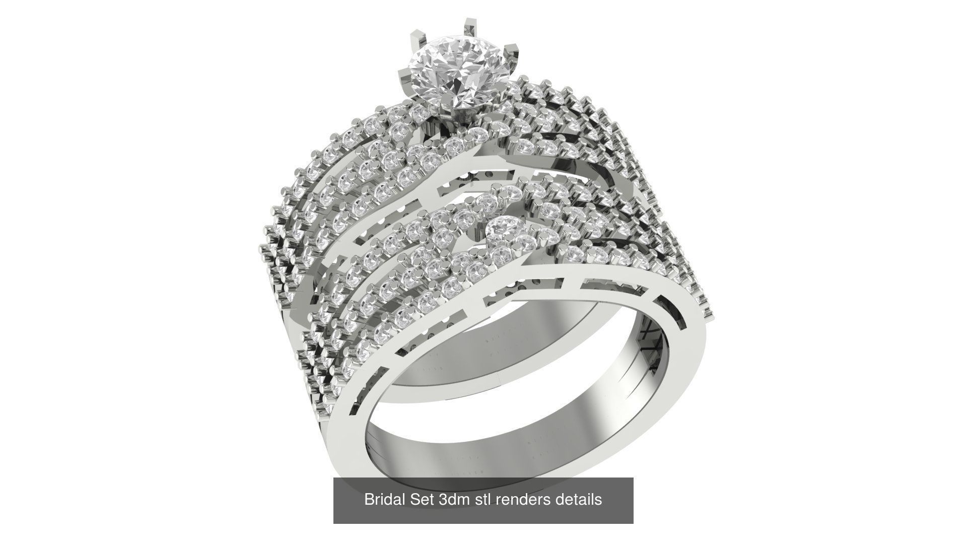 82 Bridal Set 3dm stl renders details 3D Model Collection_64