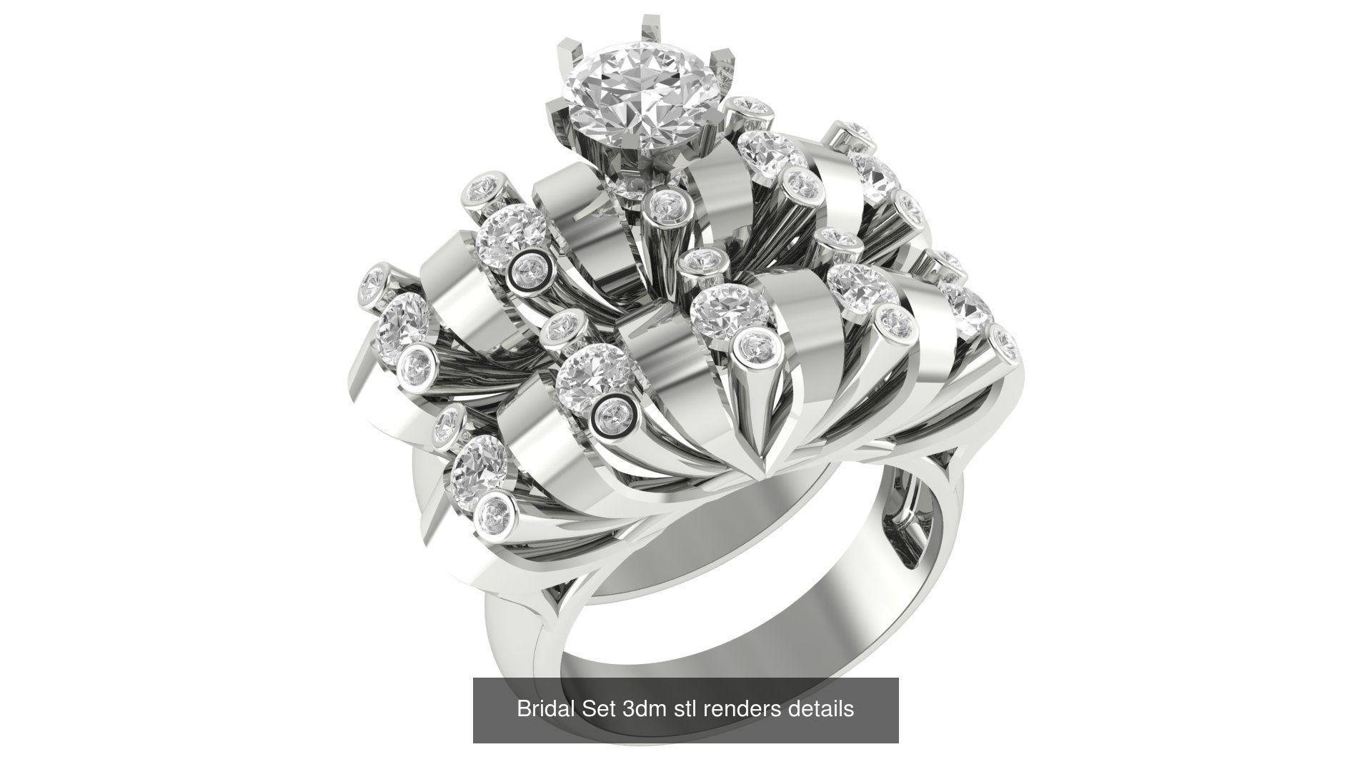 82 Bridal Set 3dm stl renders details 3D Model Collection_77