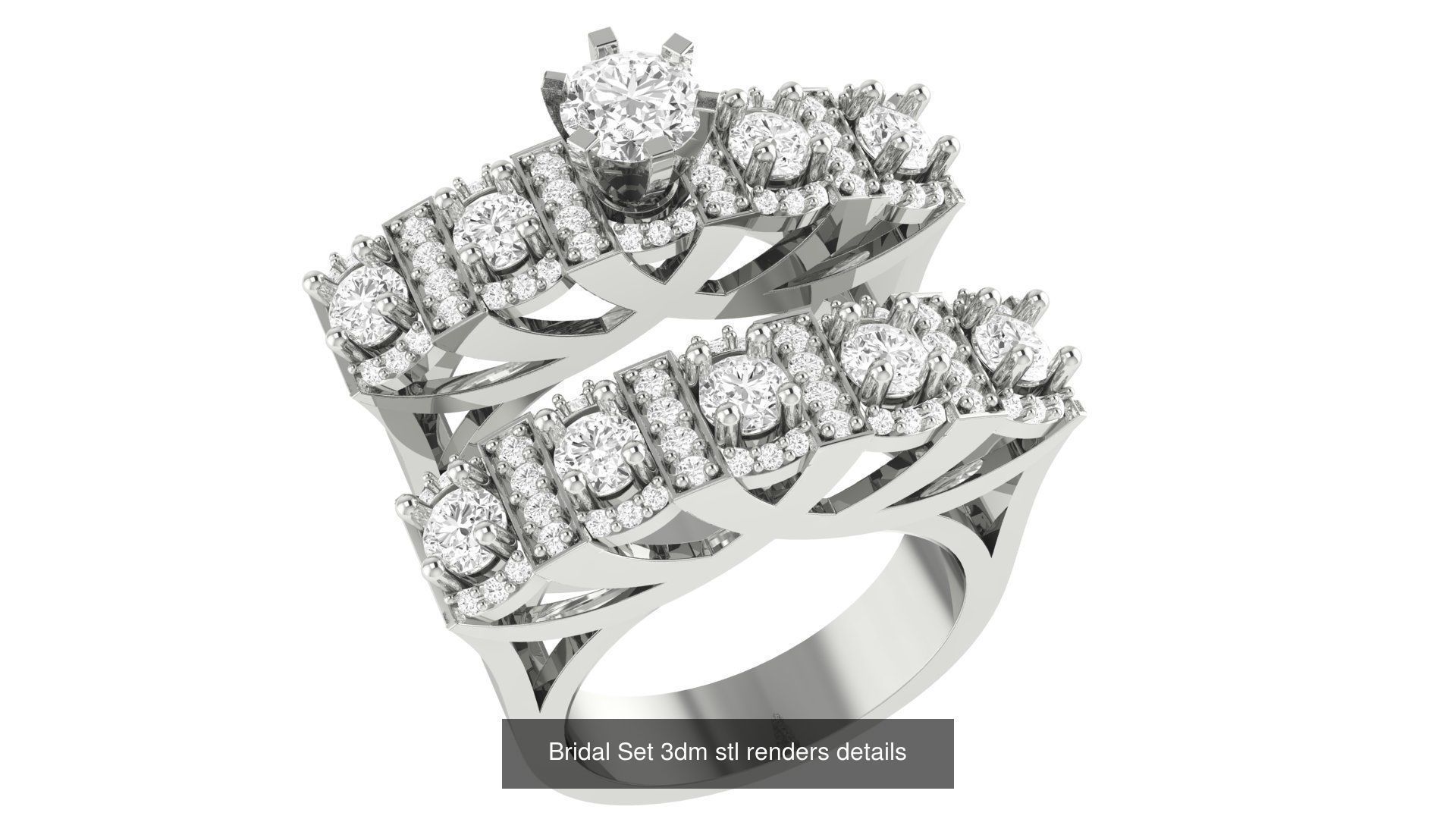 82 Bridal Set 3dm stl renders details 3D Model Collection_49