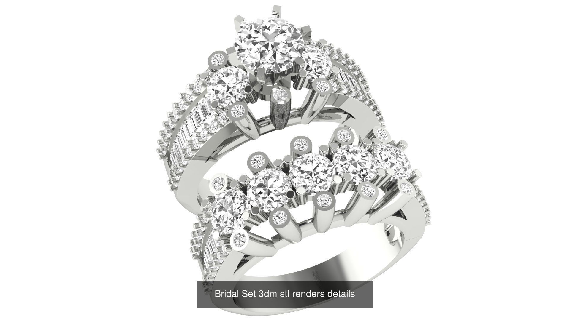 82 Bridal Set 3dm stl renders details 3D Model Collection_20