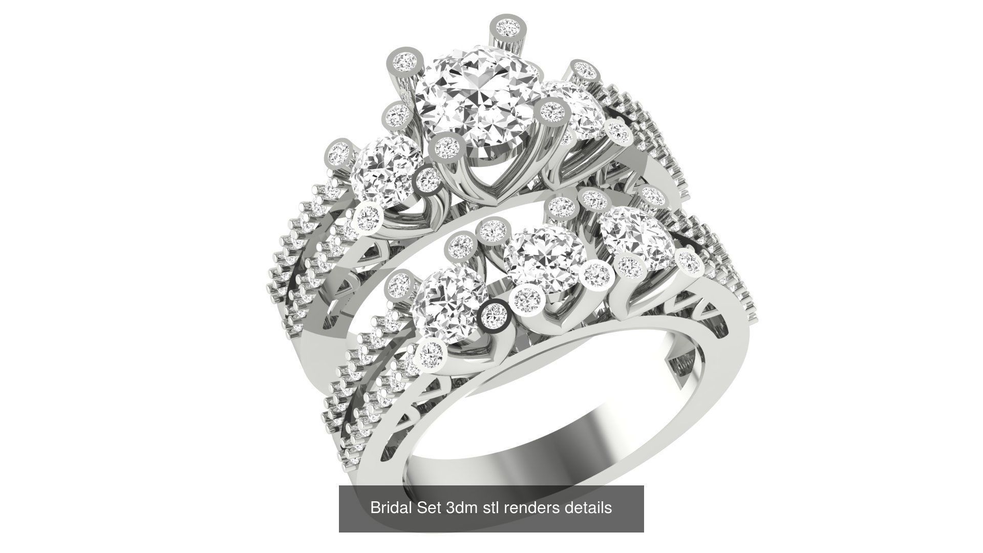 82 Bridal Set 3dm stl renders details 3D Model Collection_15