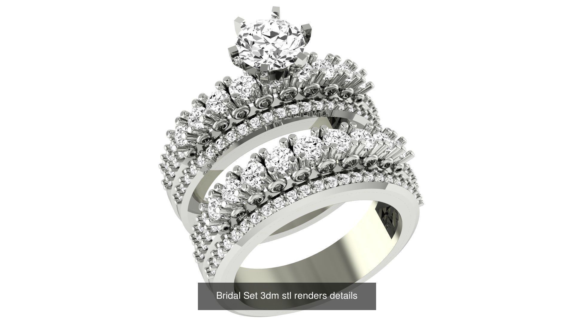 82 Bridal Set 3dm stl renders details 3D Model Collection_36