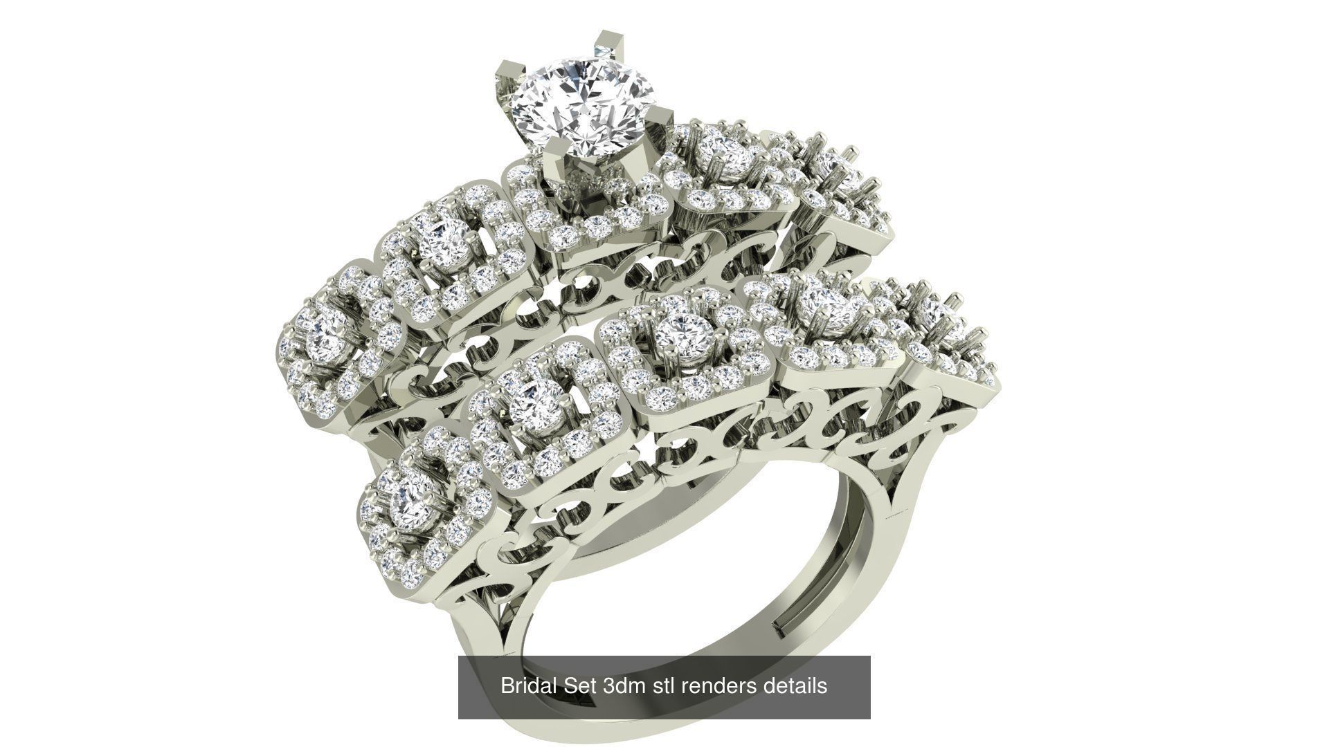 82 Bridal Set 3dm stl renders details 3D Model Collection_91