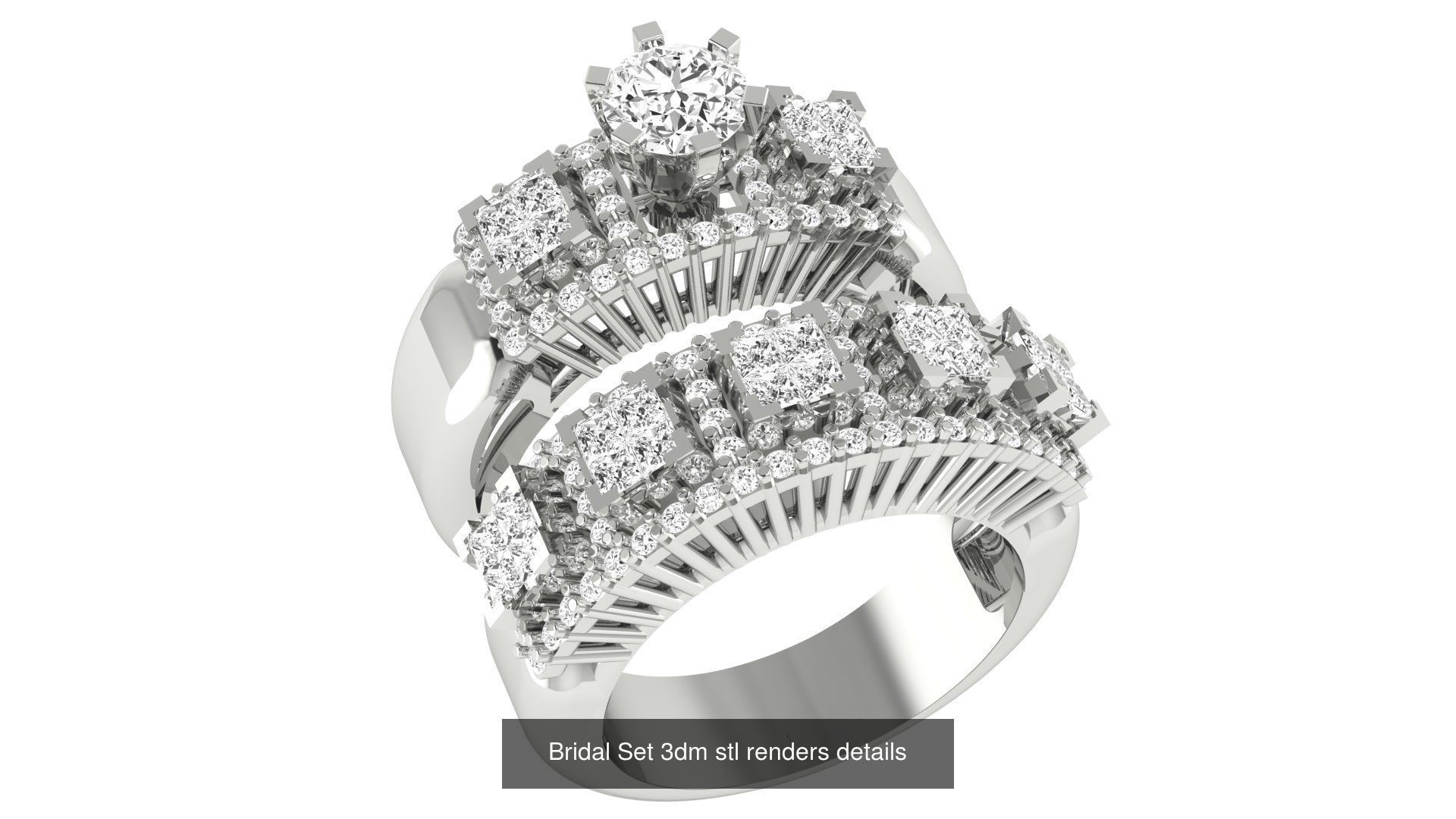 82 Bridal Set 3dm stl renders details 3D Model Collection_13