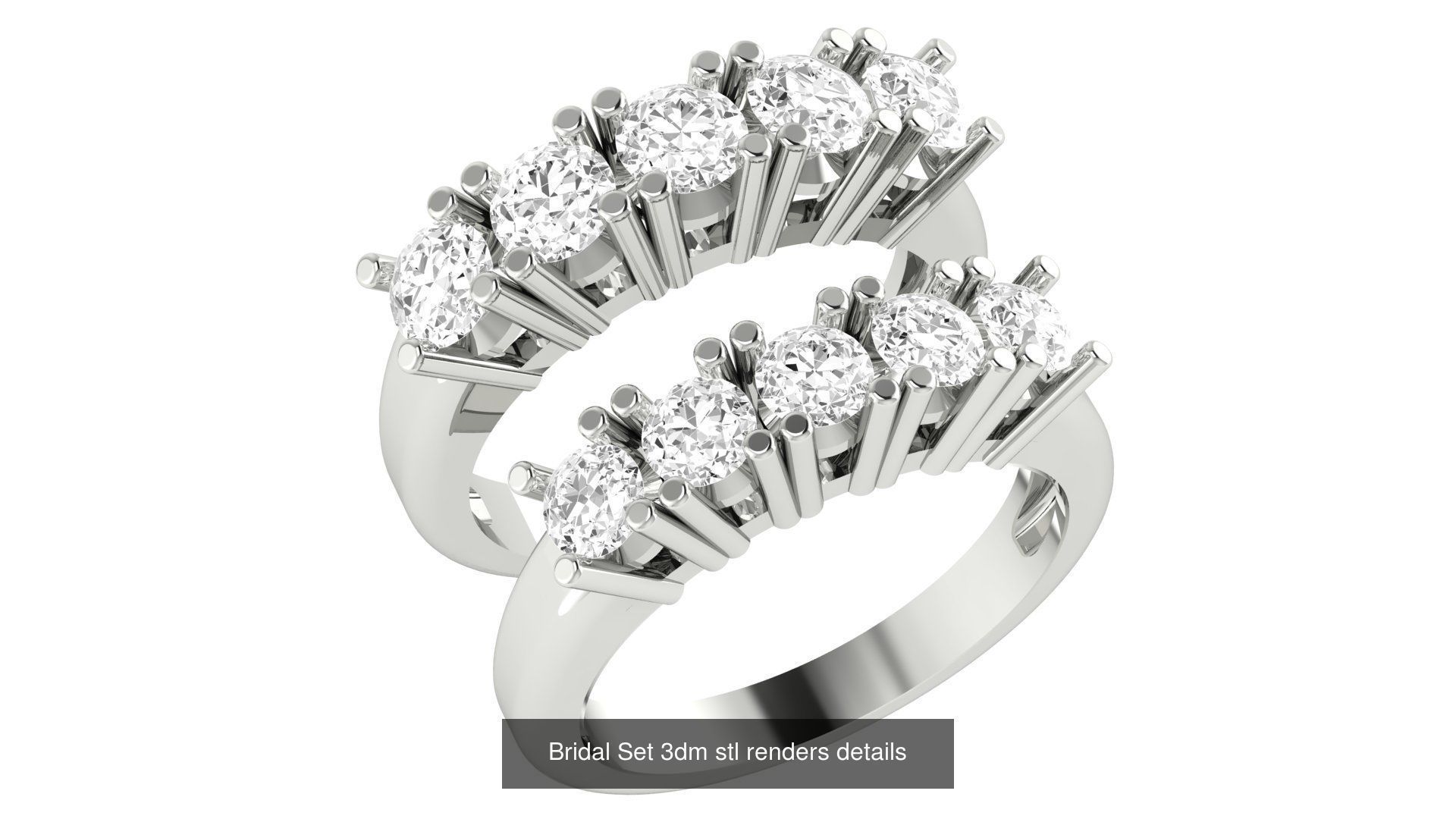 82 Bridal Set 3dm stl renders details 3D Model Collection_30