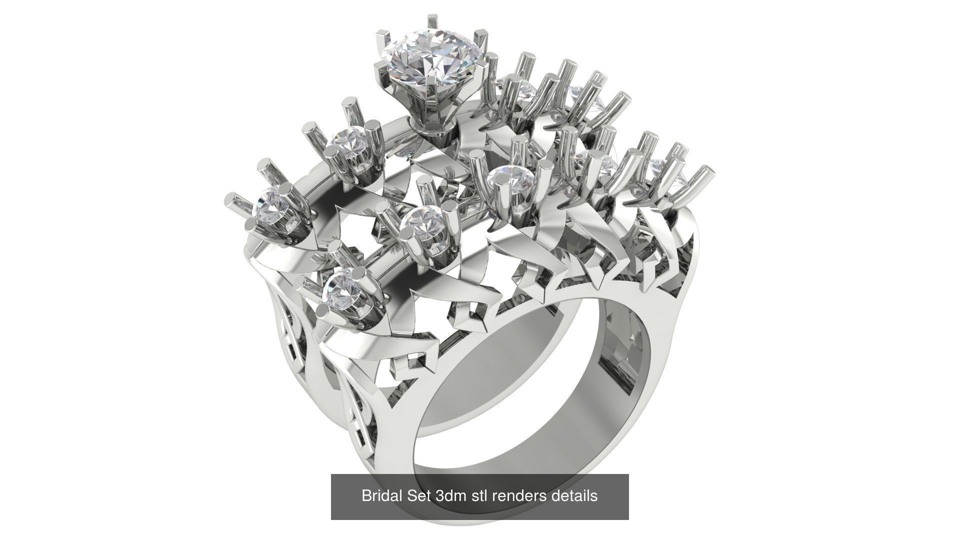 82 Bridal Set 3dm stl renders details 3D Model Collection_82