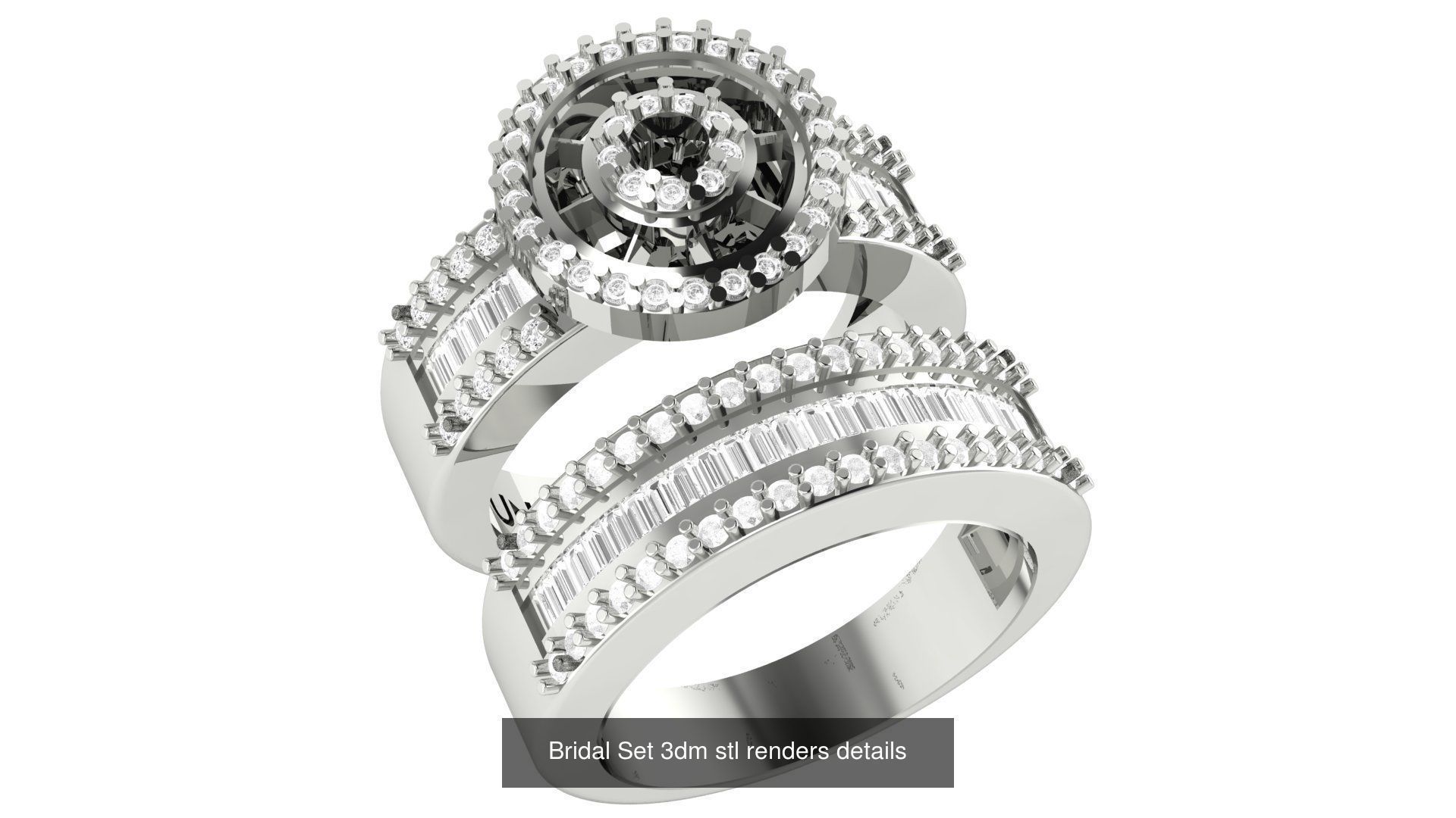 82 Bridal Set 3dm stl renders details 3D Model Collection_27