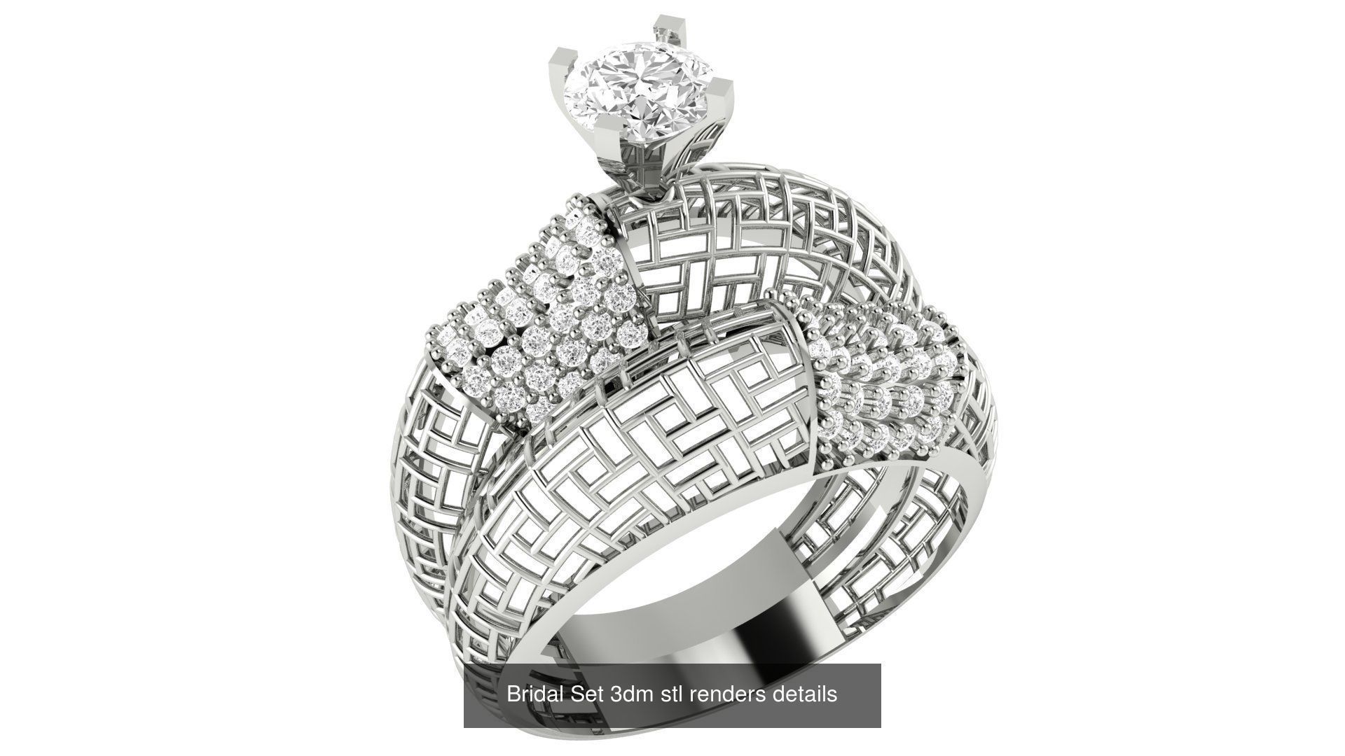 82 Bridal Set 3dm stl renders details 3D Model Collection_42