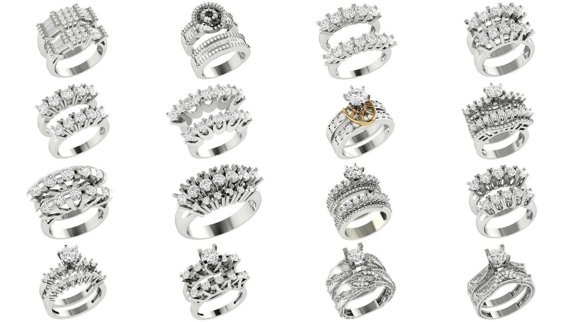 82 Bridal Set 3dm stl renders details 3D Model Collection_1