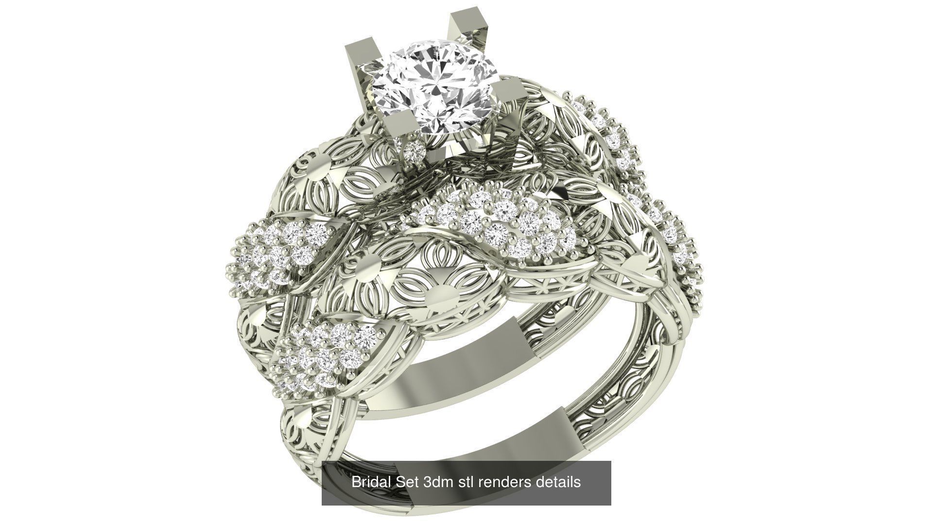 82 Bridal Set 3dm stl renders details 3D Model Collection_80