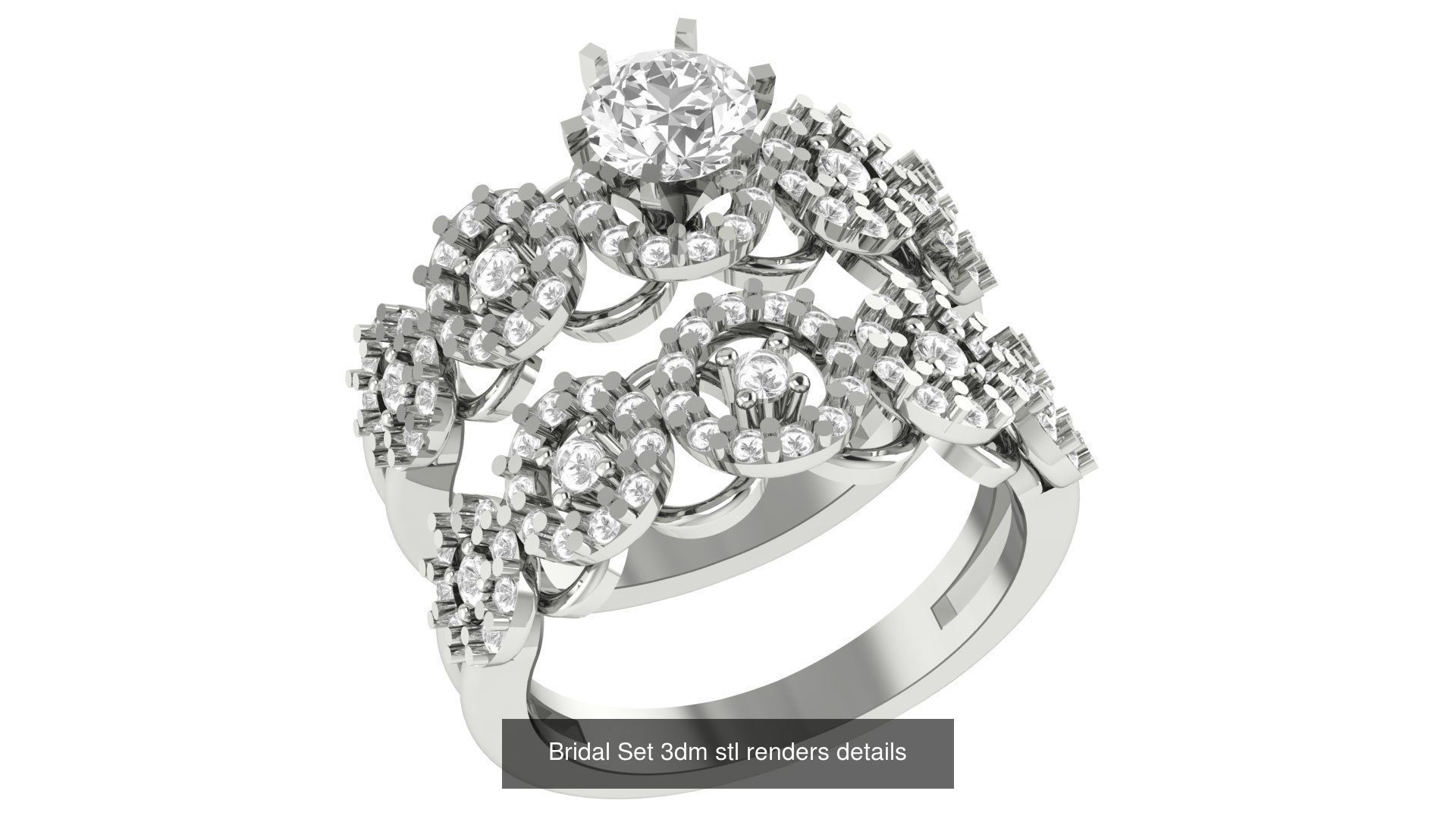 82 Bridal Set 3dm stl renders details 3D Model Collection_76