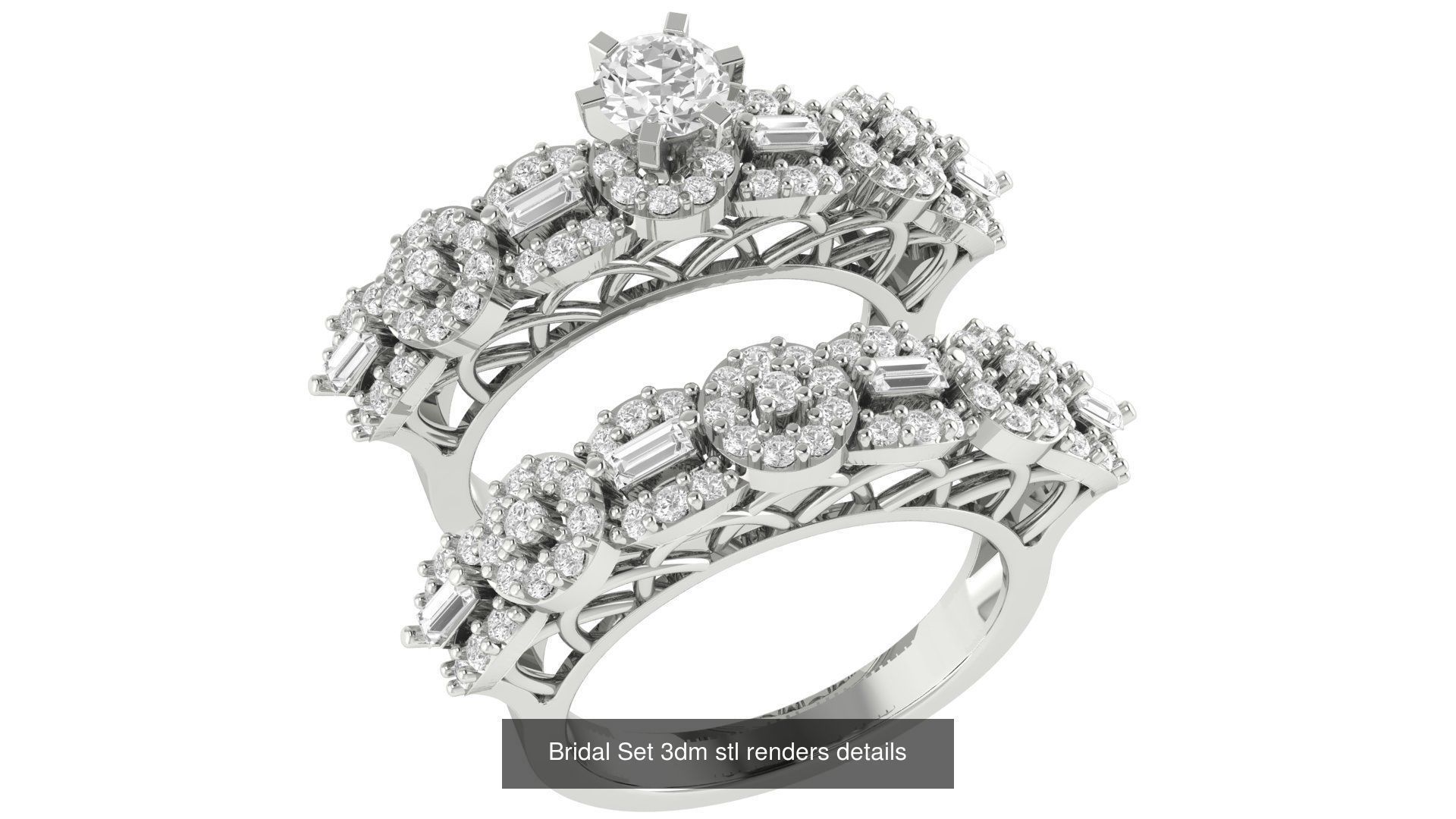 82 Bridal Set 3dm stl renders details 3D Model Collection_46