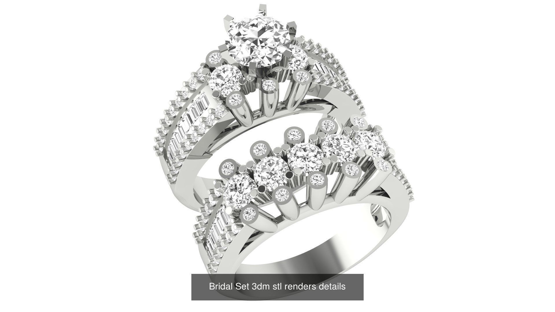 82 Bridal Set 3dm stl renders details 3D Model Collection_18