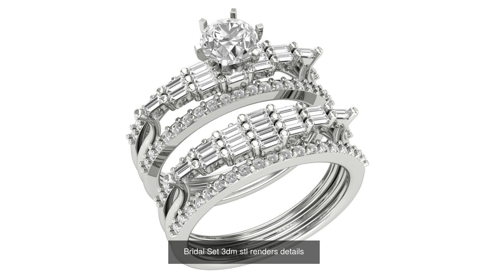 82 Bridal Set 3dm stl renders details 3D Model Collection_57