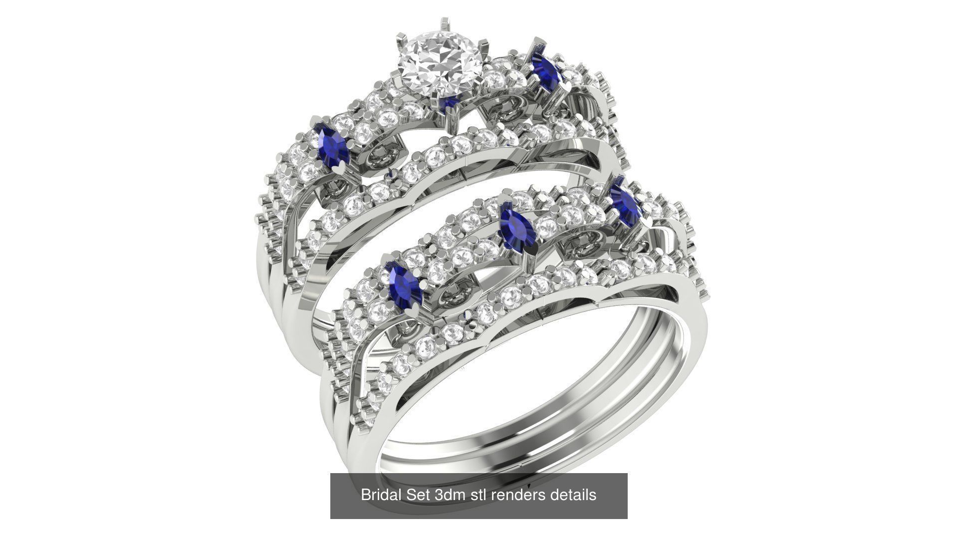 82 Bridal Set 3dm stl renders details 3D Model Collection_65