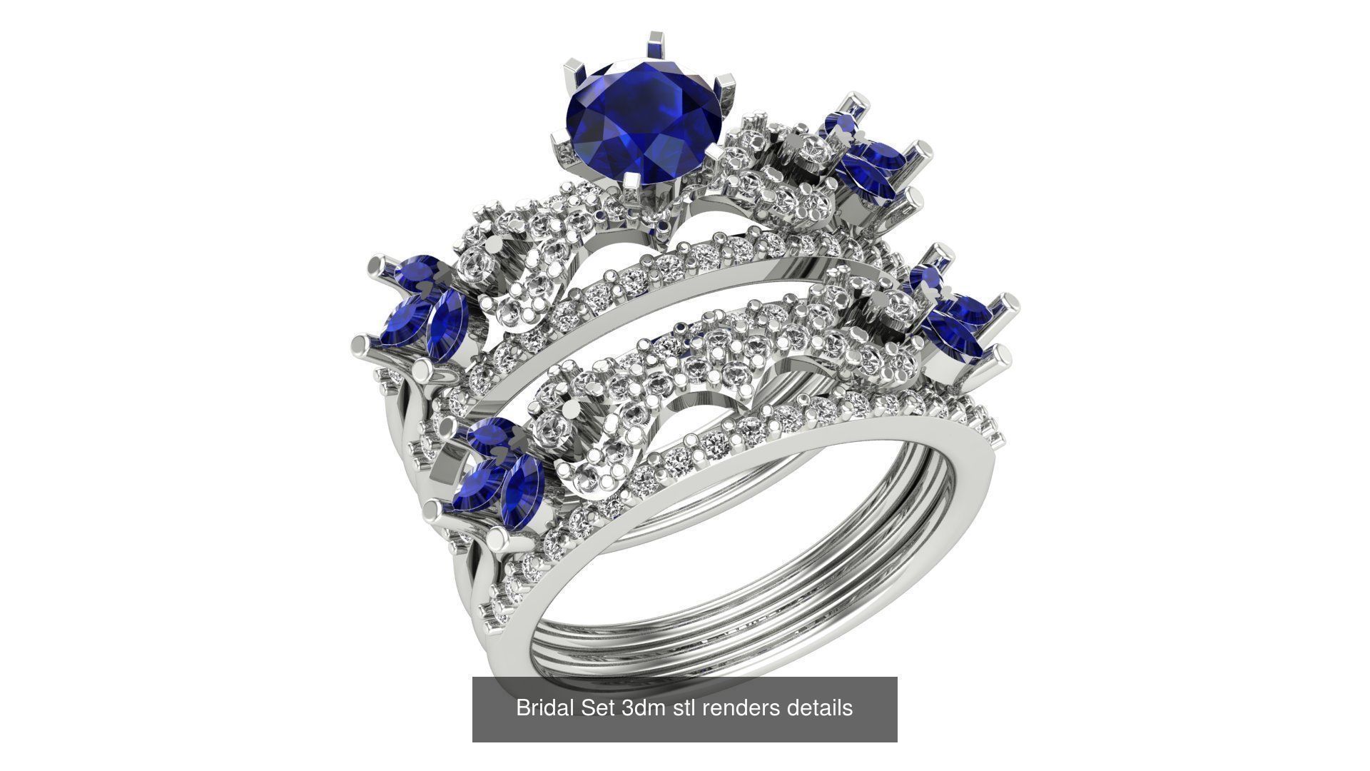 82 Bridal Set 3dm stl renders details 3D Model Collection_54