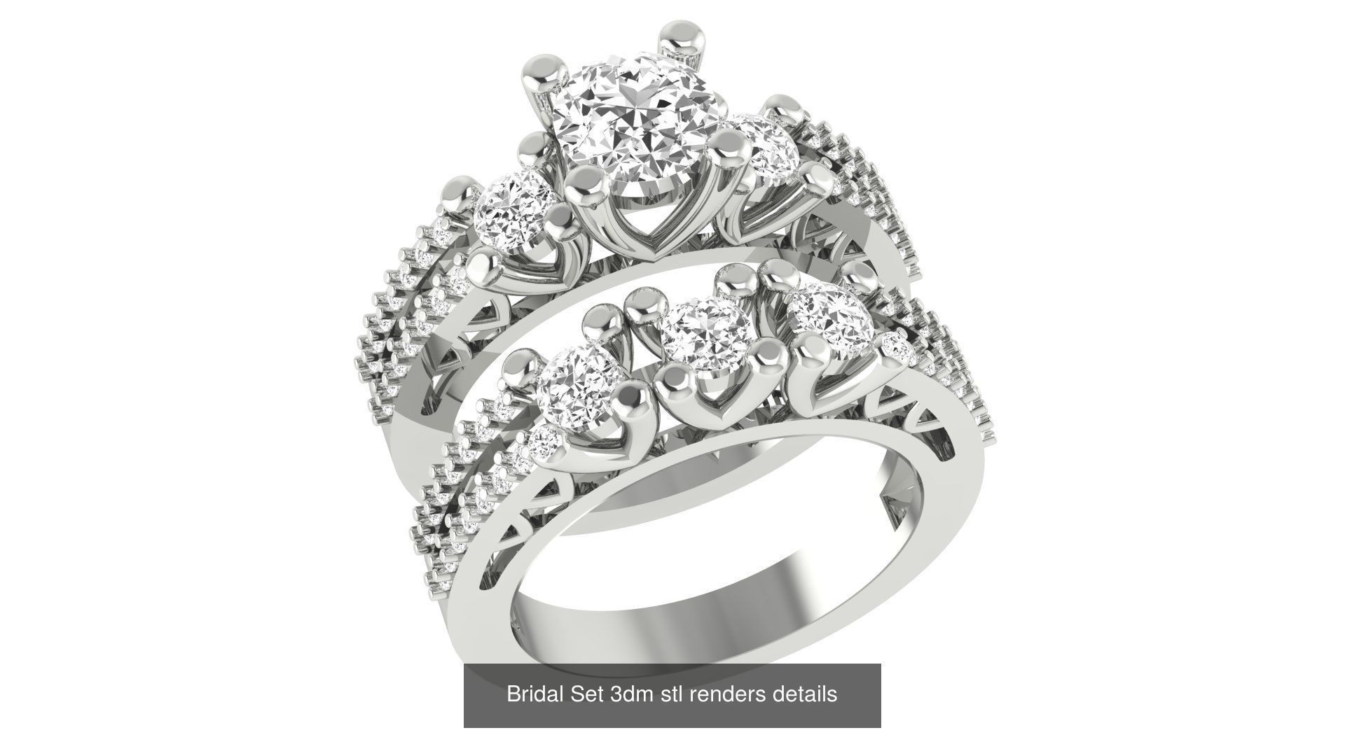 82 Bridal Set 3dm stl renders details 3D Model Collection_16