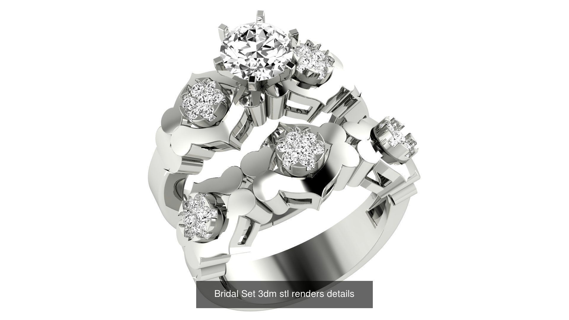 82 Bridal Set 3dm stl renders details 3D Model Collection_58