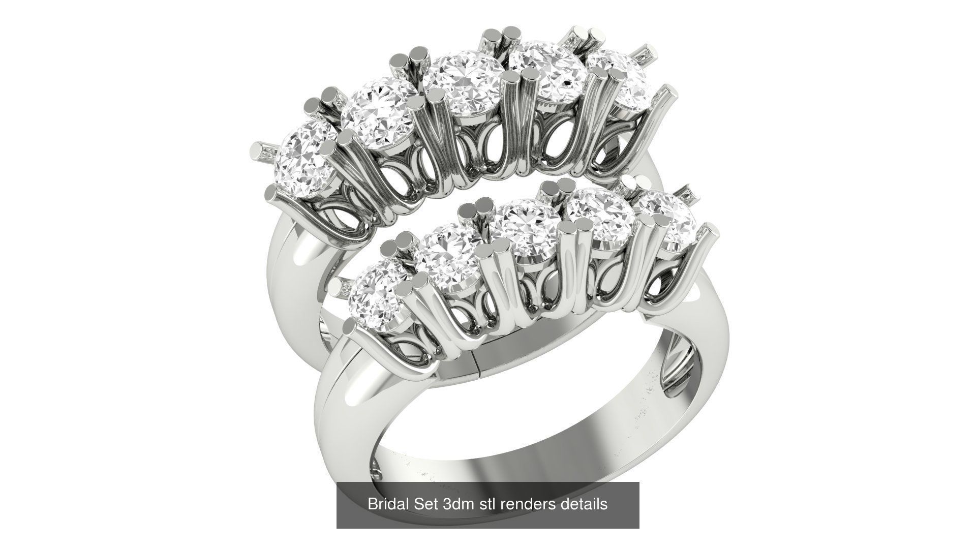 82 Bridal Set 3dm stl renders details 3D Model Collection_37