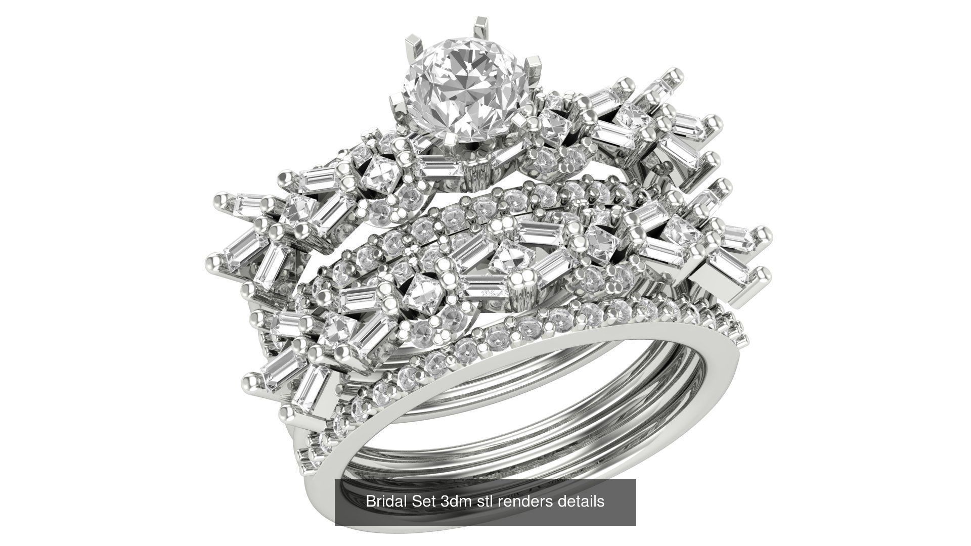 82 Bridal Set 3dm stl renders details 3D Model Collection_52