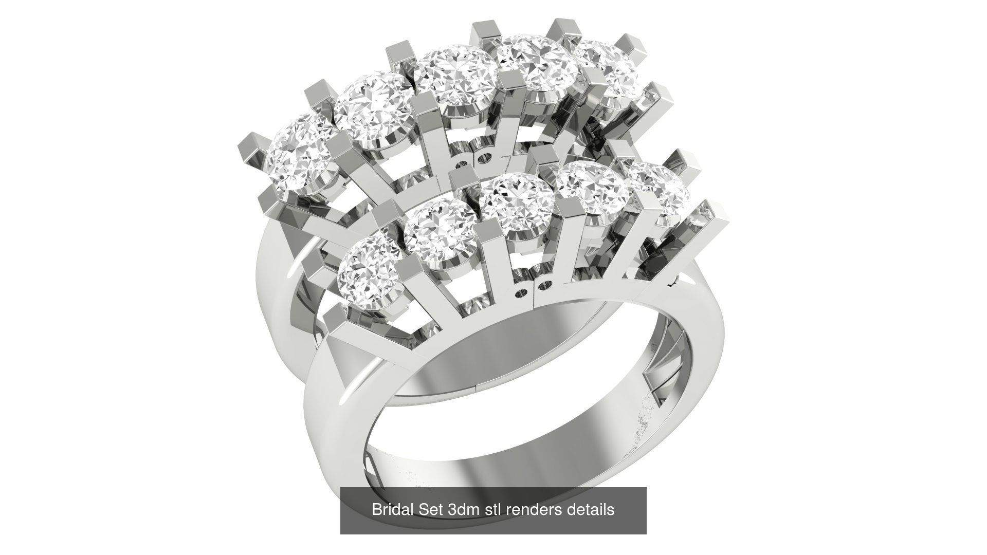 82 Bridal Set 3dm stl renders details 3D Model Collection_29